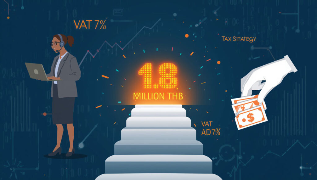 ธุรกิจบริการออนไลน์ ยอดขายเกิน 1.8 ล้านบาท และการจัดการภาษีมูลค่าเพิ่ม VAT 7%